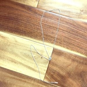 Stella & Dot Silver triangle lariat necklace